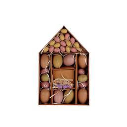 HBX Natrural Living Deco Eitjes Roze In Kartonnen Huisje