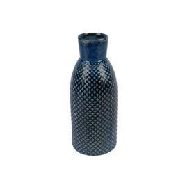 Decoris Vaas Porselein Ø10.5xH26.5cm Blauw