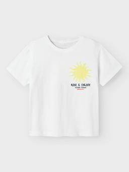 Name it zomer t-shirt jongens - wit - Nkmfome