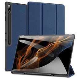 Samsung Galaxy Tab S9 Ultra Dux Ducis Domo Tri-Fold Smart Folio Hoesje - Blauw