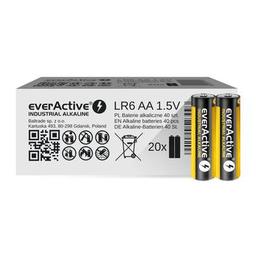 EverActive AA / LR6 industriële alkaline batterijen - 40 stuks.