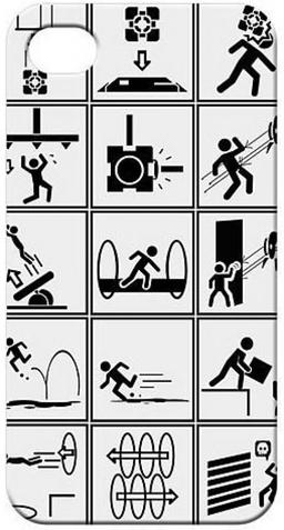 Portal 2: iPhone 4 Chamber Squares or Info Graphics Case