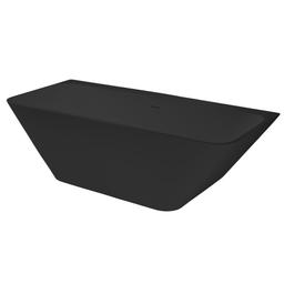 Best Design Borgh half vrijstaand bad 180x85x55cm solid surface mat zwart 4010280