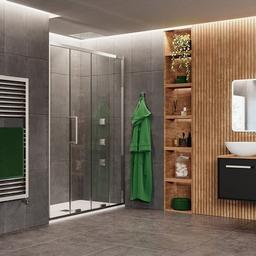 Crosswater Optix 10 schuifdeur 170x200cm 10mm veiligheidsglas met softclose chroom gepolijst OXSLSC1700