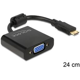 Mini HDMI-C male naar VGA female adapter