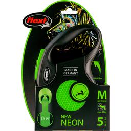 Flexi Rollijn New Neon Tape Groen 5 mtr tot 25 kg