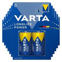 12x Varta Longlife Max Power Alkaline Batterijen C 2 stuks