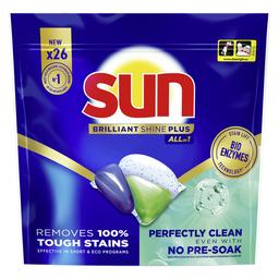 7x Sun Brilliant Shine+ All-in 1 Vaatwascapsules 26 stuks