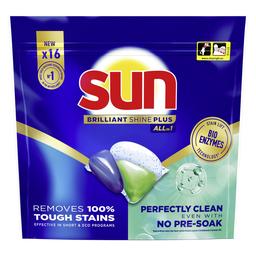 8x Sun Brilliant Shine+ All-in 1 Vaatwascapsules 16 stuks