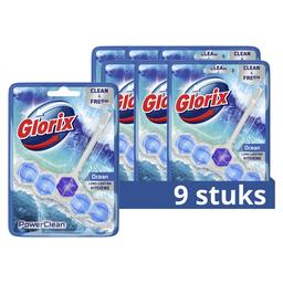 9x Glorix Toiletblok Power Clean Ocean