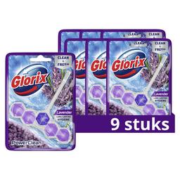 9x Glorix Toiletblok Power Clean Lavendel