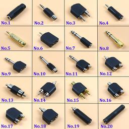 1-10 stuks 6.35mm male naar 3.5mm Audio Stereo/mono Jack Female Naar 2 RCA Male Audio Jack Connector Adapter Converter voor Luidspreker