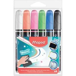 Maped krijtmarker, etui met 6 stuks in geassorteerde kleuren