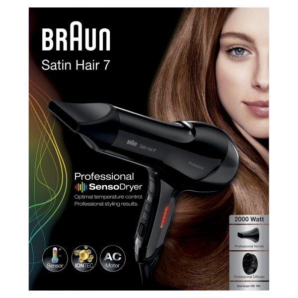 Satin Hair 7 SensoDryer HD785 - Secador profesional con tecnología iónica