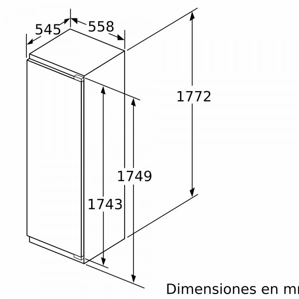 Frigorífico integrable Balay 177.5 x 56 cm 3FIE737S