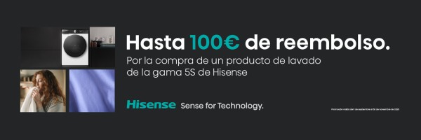 Hasta 100€ de reembolso lavado Hisense gama 5S