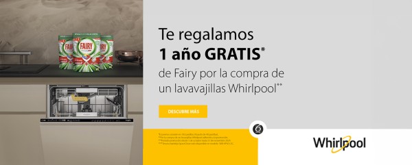 Whirlpool 1 año FAIRY gratis en lavavajillas