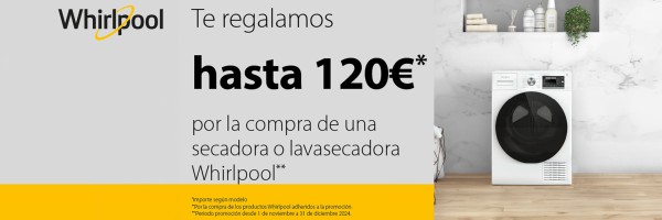 Whirlpool Secado Cashback Hasta 120€ 