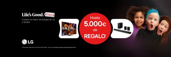 Llévate hasta 5000€ de regalo con LG