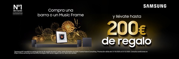 CASHBACK SAMSUNG EN BARRAS DE SONIDO Y MUSIC FRAME 2025