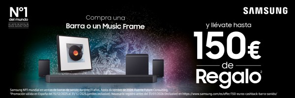 CASHBACK SAMSUNG BARRAS DE SONIDO / MUSIC FRAME DICIEMBRE 2025