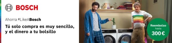 CASHBACK DE HASTA 300€ CON TU LAVADORA, SECADORA O LAVASECADORA BOSCH