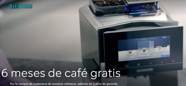PROMOCION 6 MESES DE CAFE GRATIS SIEMENS