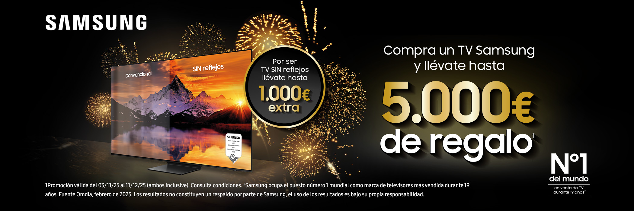 CASHBACK TV SAMSUNG SIN REFLEJOS