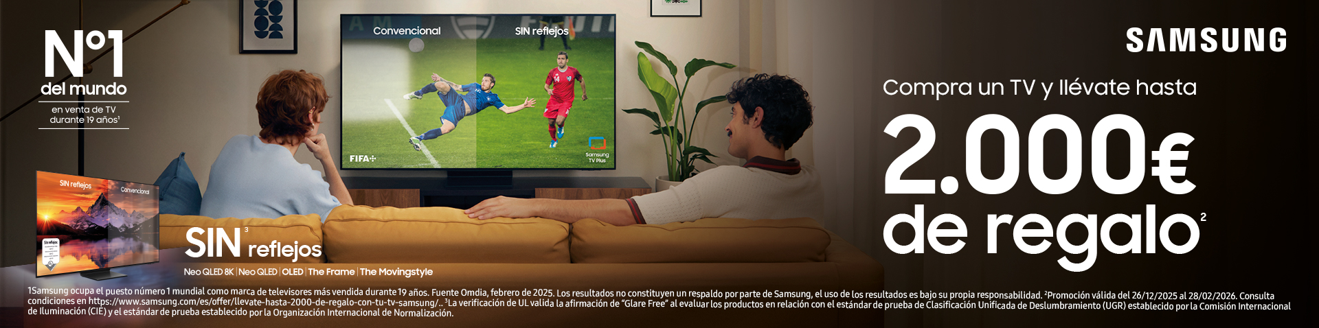 CASHBACK TV SAMSUNG SIN REFLEJOS