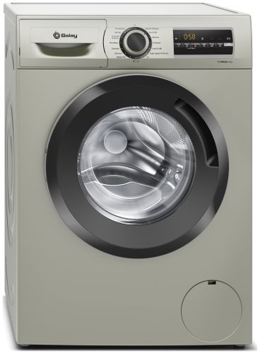 Lavadora de carga frontal Balay, 8 kg, 1200 rpm, Acero mate antihuellas 3TS983XE