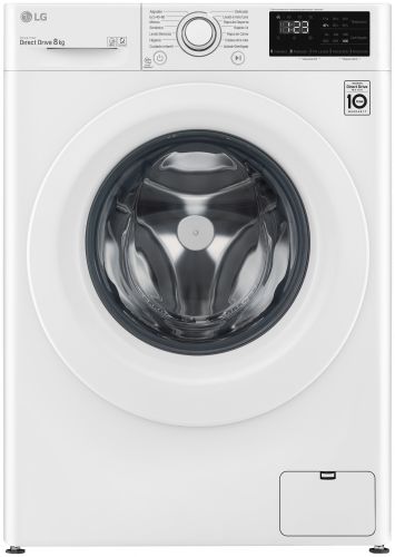 Lavadora LG serie 300 8 kg 1400 rpm C Steam F4WV3008N3W