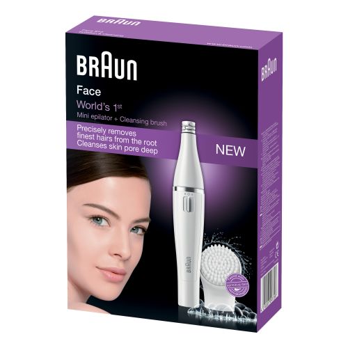 Braun FaceSpa 810 Sistema De Cepillo De Limpieza Y Depilación Facial: Elimina El Vello Y Limpia La Piel Del Rostro Más 2 Pilas Adicionales 