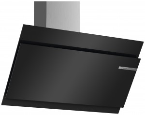 Campana Bosch decorativa diseño inclinado de cristal negro ancho 90 cm Serie 6 DWK97JM60