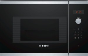 Microondas Bosch con grill Cristal negro con acero inoxidable BEL523MS0