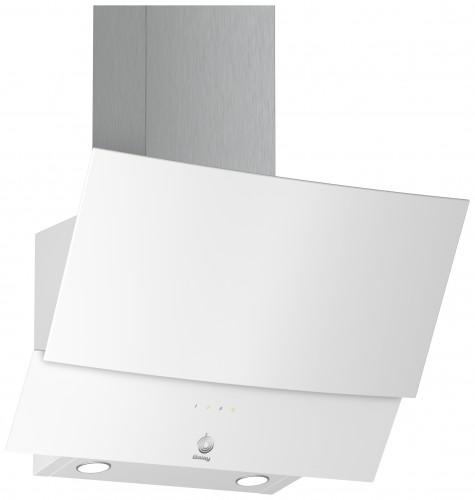 Campana Balay de pared diseño inclinado serie cristal blanco 60 cm 3BC565GB