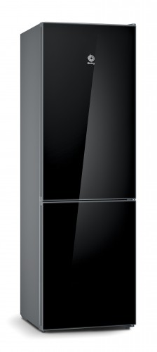 Frigorífico Balay Combi libre instalación cristal negro NoFrost 186x60cm 3KFD565NI
