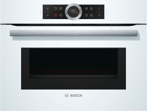 Horno multifunción Bosch con microondas Cristal blanco CMG633BW1