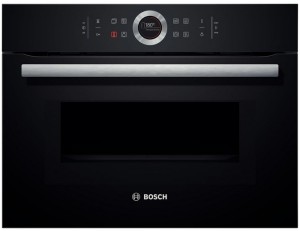 Horno Bosch multifunción con microondas serie 8 cristal negro CMG633BB1