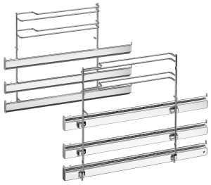 Guías vapor 3 niveles Bosch 100% extracción HEZ638D30