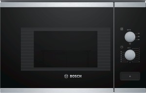 Microondas Bosch Serie 4 Cristal negro con acero inoxidable BFL520MS0