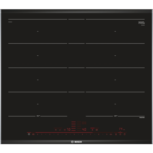 Placa Bosch de inducción de 60 cm terminación premium negro PXY675DC1E