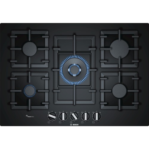 Bosch Serie 6 PPQ7A6B90 hobs Negro Integrado Encimera de gas 5 zona(s)