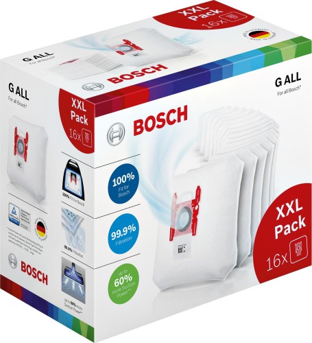 Bolsa para aspiradora Bosch BBZ16GALL Válidas para todas las aspiradoras actuales Bosch con eficiencia energética A 