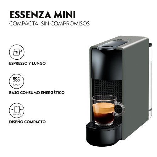 Cafetera Nespresso Krups XN110BVC Essenza Mini Gris  Intenso 