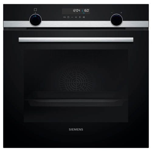 Horno Siemens pirolítico multifunción de 60 cm Cristal negro con acero inoxidable HB578G0S00