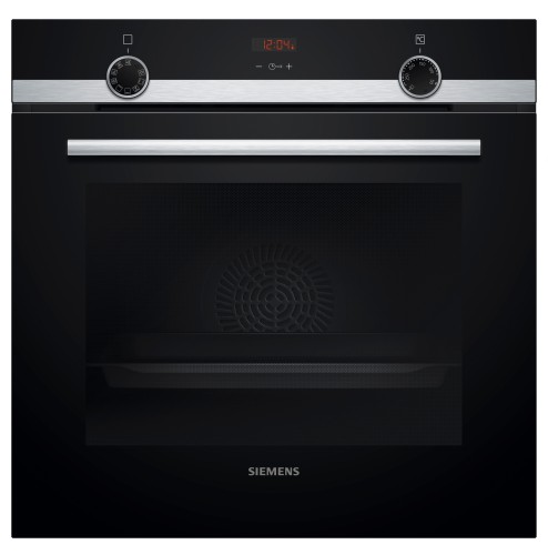 Horno Siemens multifunción de 60 cm Cristal negro con acero inoxidable HB514AER0