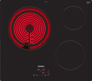 Siemens iQ300 ET61RBKB8E hobs Negro Integrado 59.2 cm Cerámico 3 zona(s)
