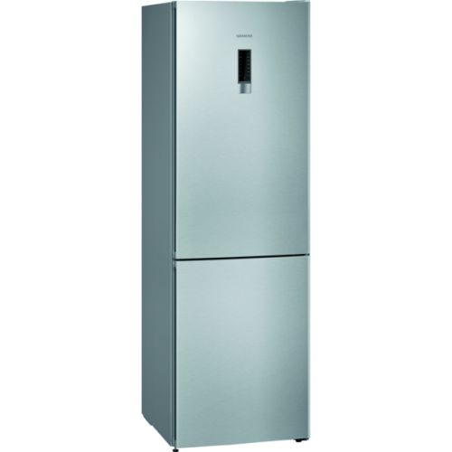 Frigorífico combinado Siemens de libre instalación, 186 x 60 cm, Acero inoxidable antihuellas, iQ300, KG36NXIEA