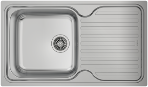 Teka CLASSIC 1C 1E SF Lavabo sobre-encimera Rectangular Metal