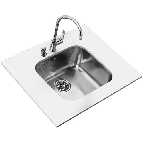 Teka BE 45.40 1C Lavabo sobre-encimera Rectangular Acero inoxidable